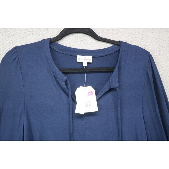 Wonderly Long Puff Sleeve Tunic Top-Size Large-New with Tags - Picture 3 of 8